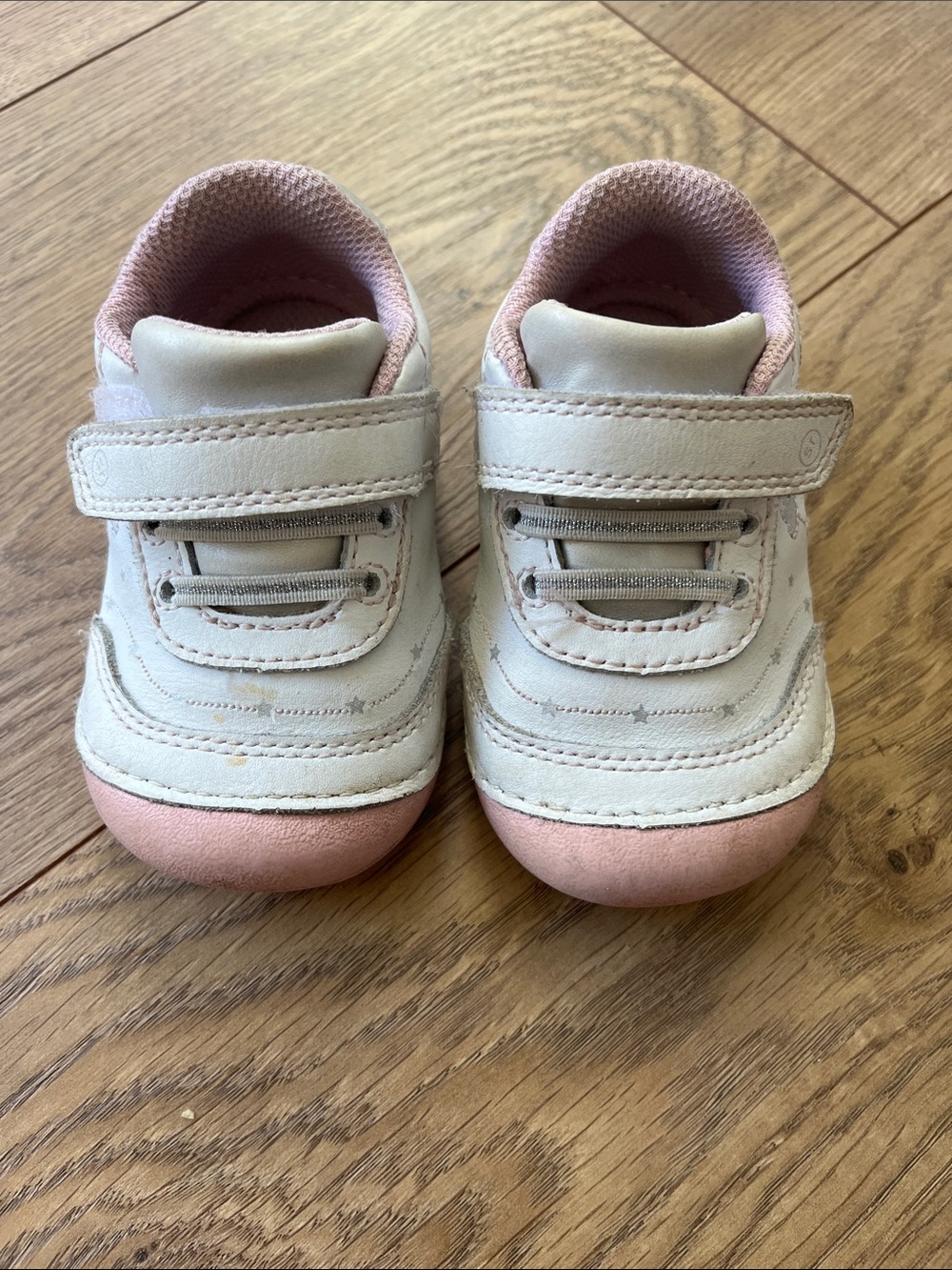 Stride Rite Soft Motion Adalyn Sneaker Baby Shoes White & Pink size 5w